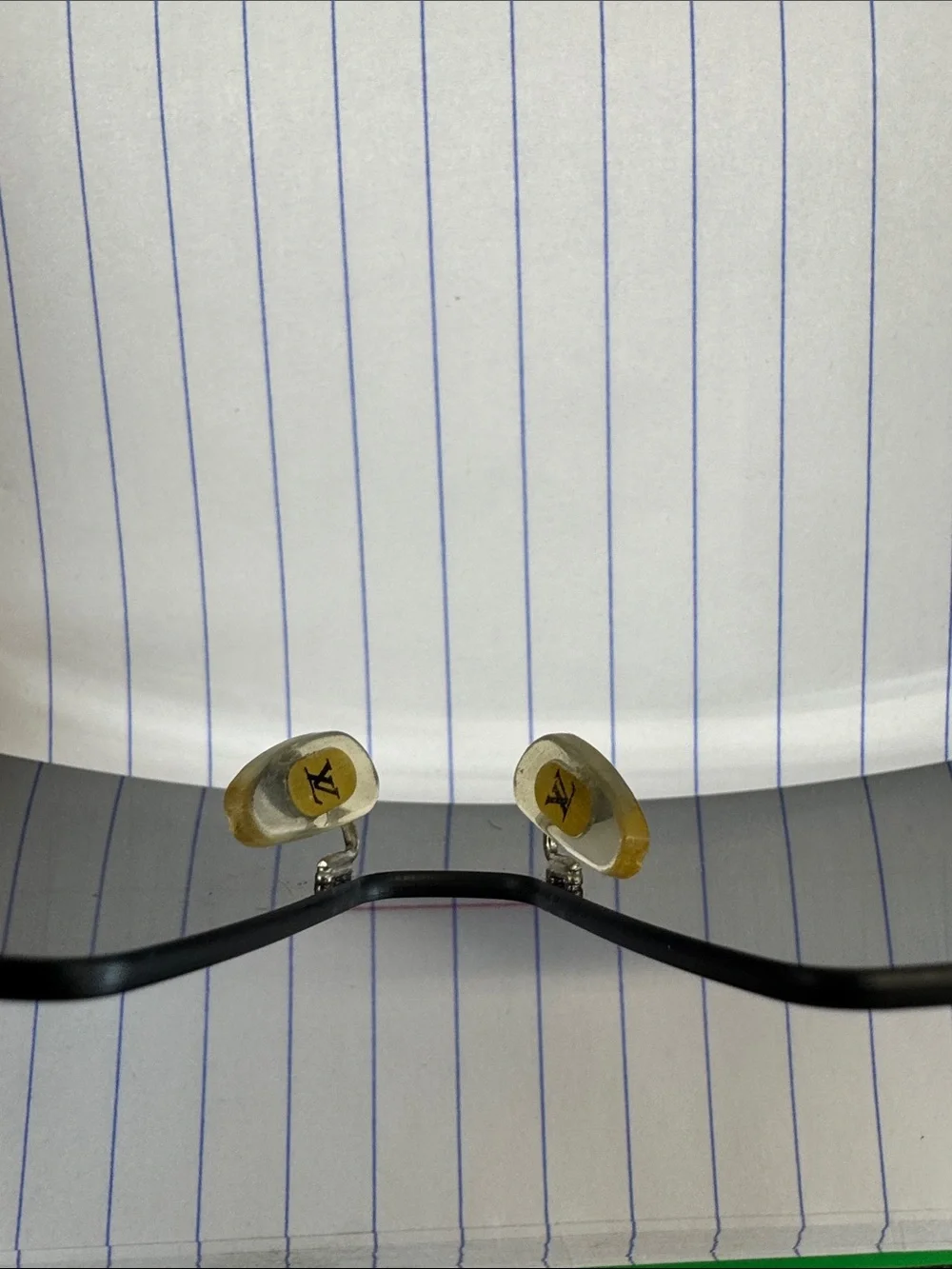 Louis Vuitton Black Shield Sunglass Visor with White Script